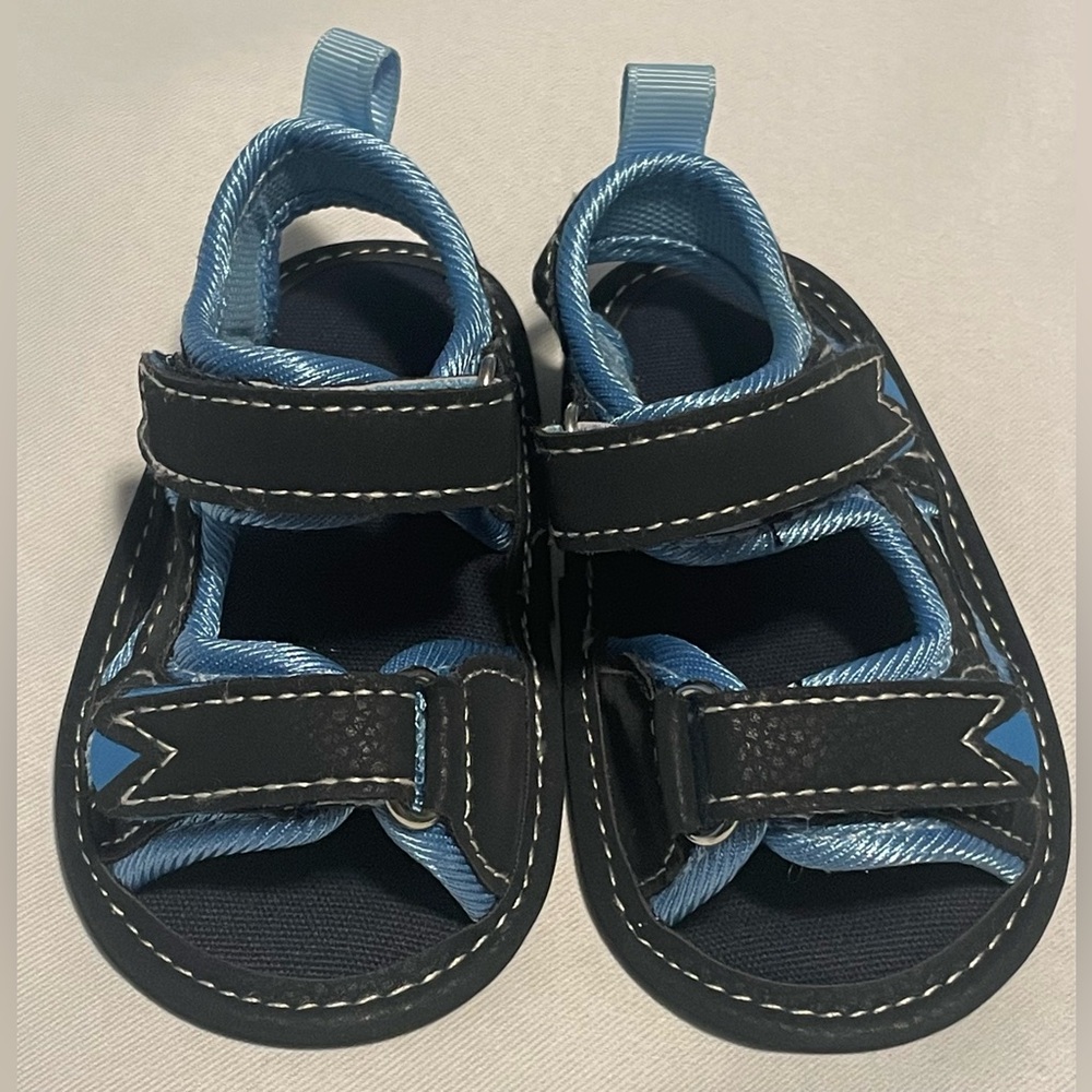 Stepping Stones blue sandals sz 3 (6-9mo)